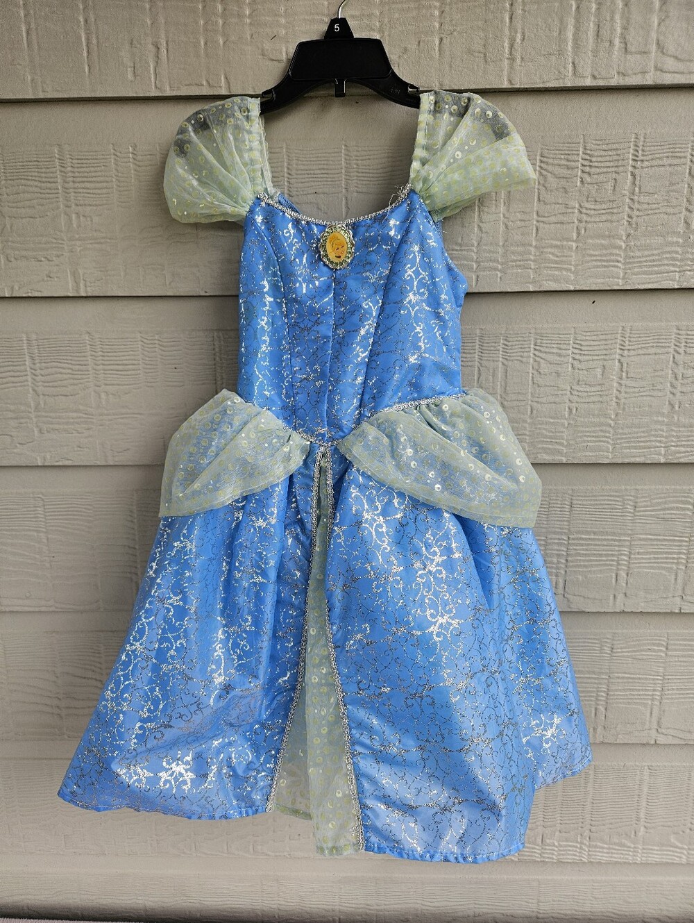 Disney Parks Cinderella Dress Costume Girls SZ XS 4/5 Blue Princess Dress Up